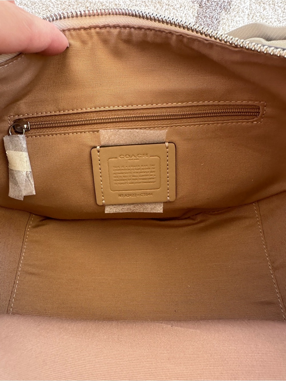 Coach Chalk Crescent Shoulder Bag with Logo Strap - Picture 8 of 8